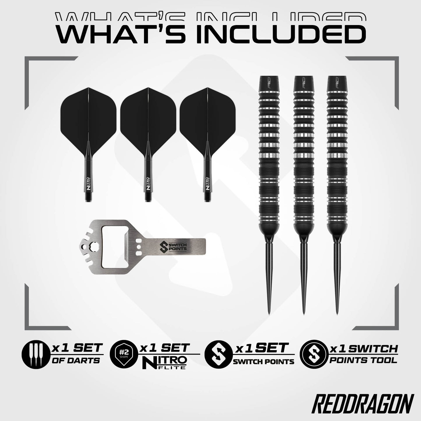 Red Dragon Sable Parallel SP Steel Tip Dart Set