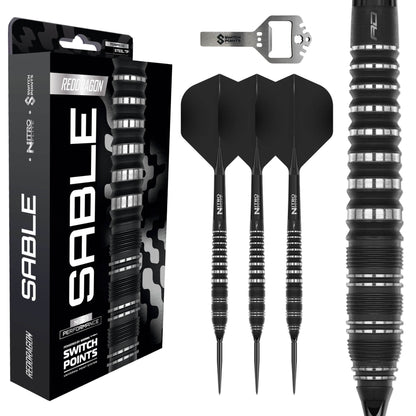 Red Dragon Sable Torpedo Steel Tip Dart Set