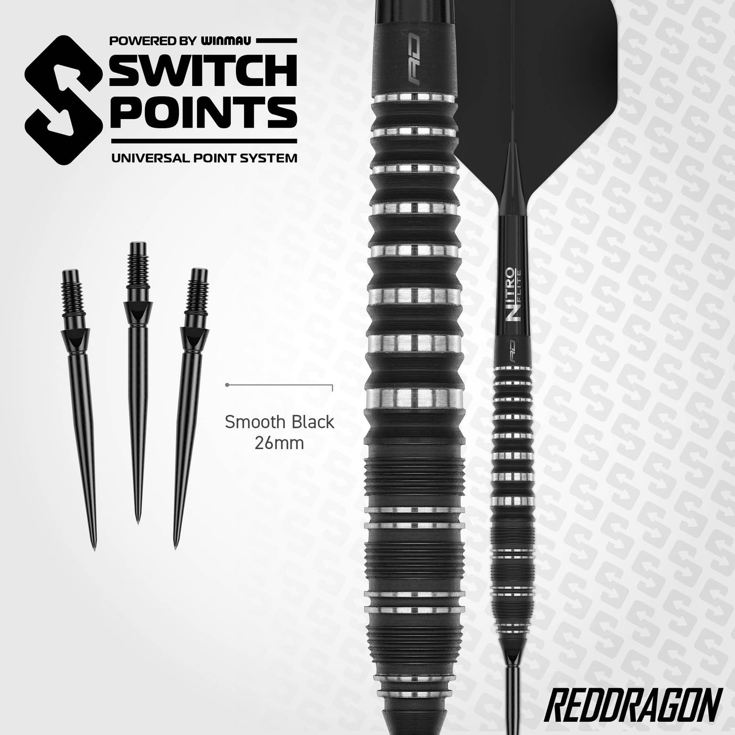 Red Dragon Sable Torpedo Steel Tip Dart Set