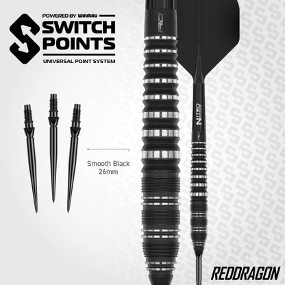 Red Dragon Sable Torpedo Steel Tip Dart Set