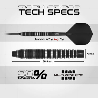 Red Dragon Sable Torpedo Steel Tip Dart Set