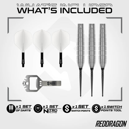 Red Dragon Luke Humphries TX1 Switch Point Steel Tip Dart Set