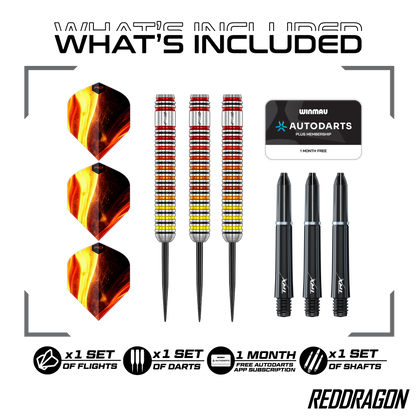 Red Dragon Furnace 90% Tungsten Core Steel Tip Dart Set