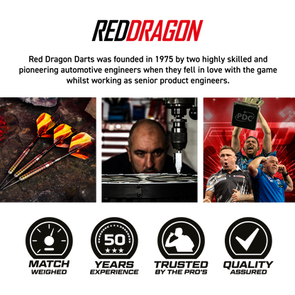Red Dragon Furnace 90% Tungsten Core Steel Tip Dart Set