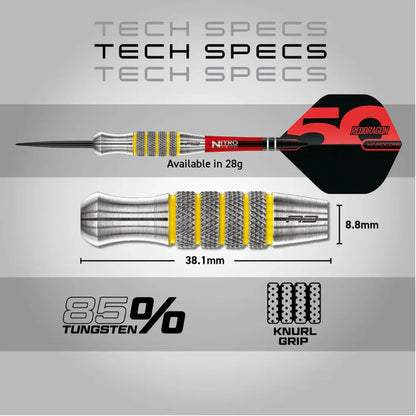 Red Dragon 50 Anniversary Chunky Stumpy 7 85% Tungsten Steel Tip Dart Set