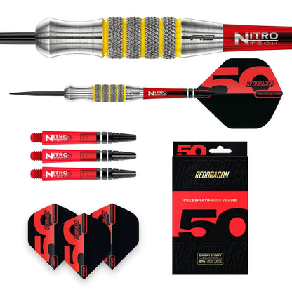 Red Dragon 50 Anniversary Chunky Stumpy 7 85% Tungsten Steel Tip Dart Set