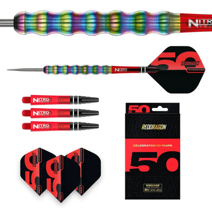 Red Dragon 50 Anniversary Shockwave 1 90% Tungsten Steel Tip Dart Set