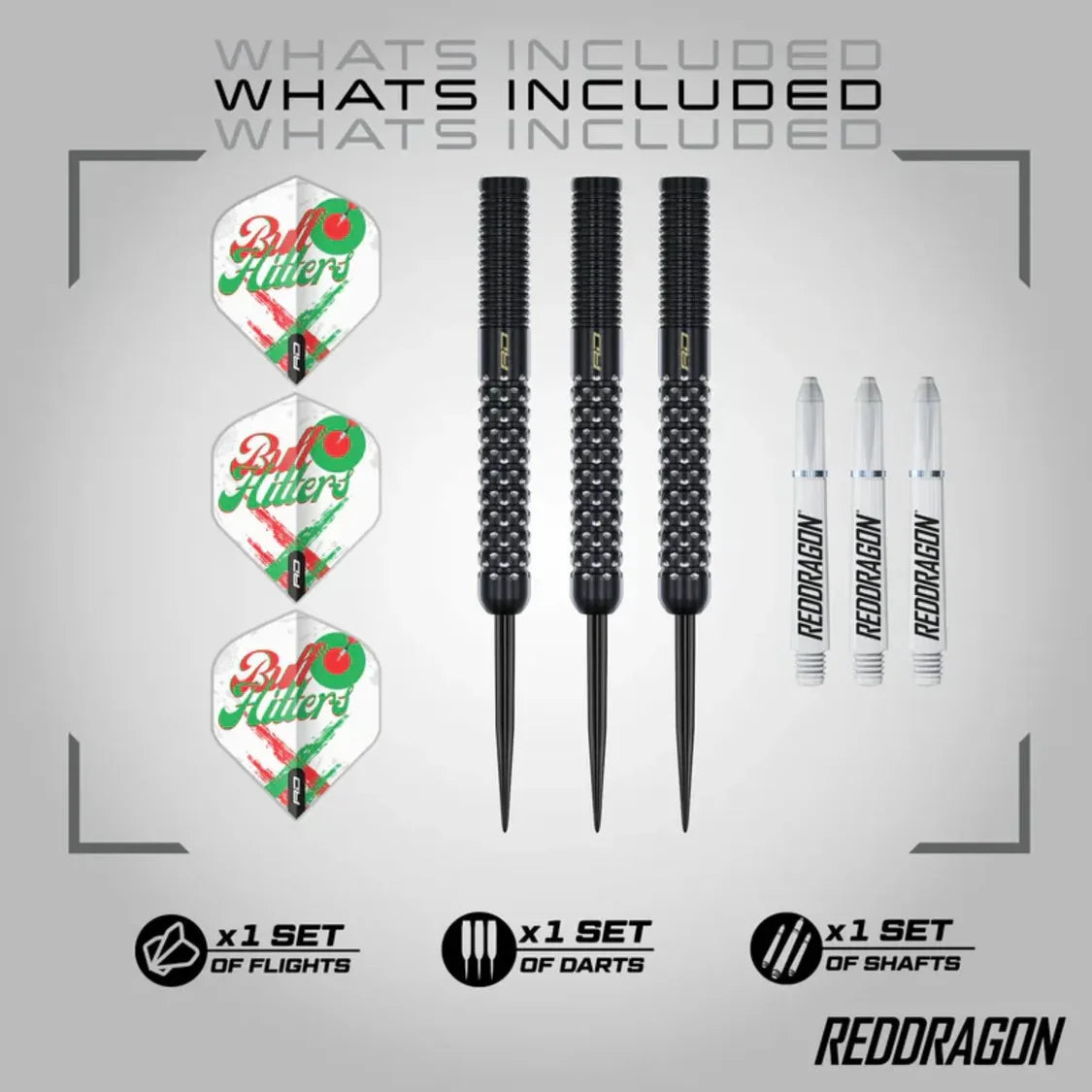 Red Dragon Bullhitters 90% Tungsten Steel Tip Dart Set