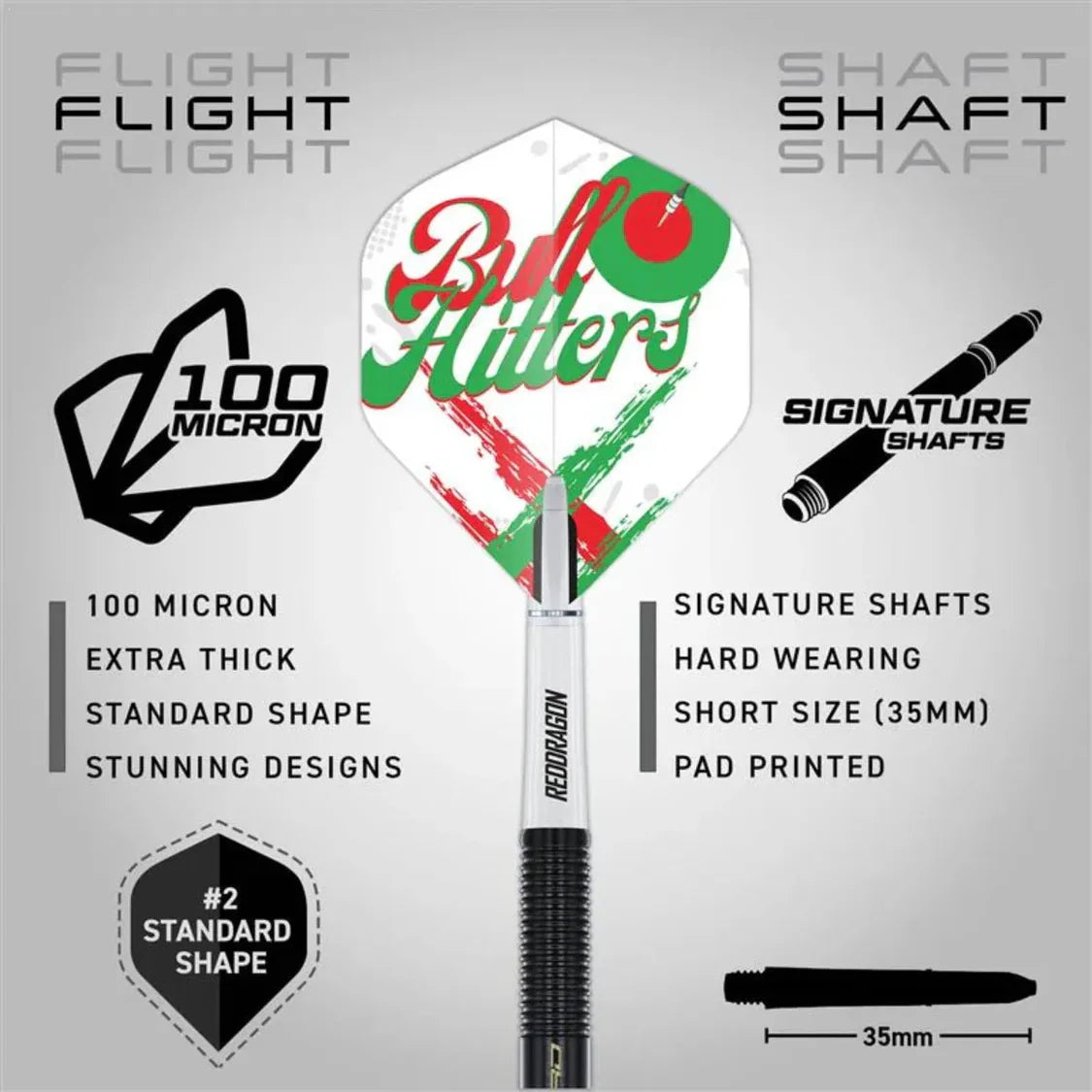 Red Dragon Bullhitters 90% Tungsten Steel Tip Dart Set