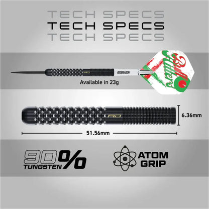 Red Dragon Bullhitters 90% Tungsten Steel Tip Dart Set