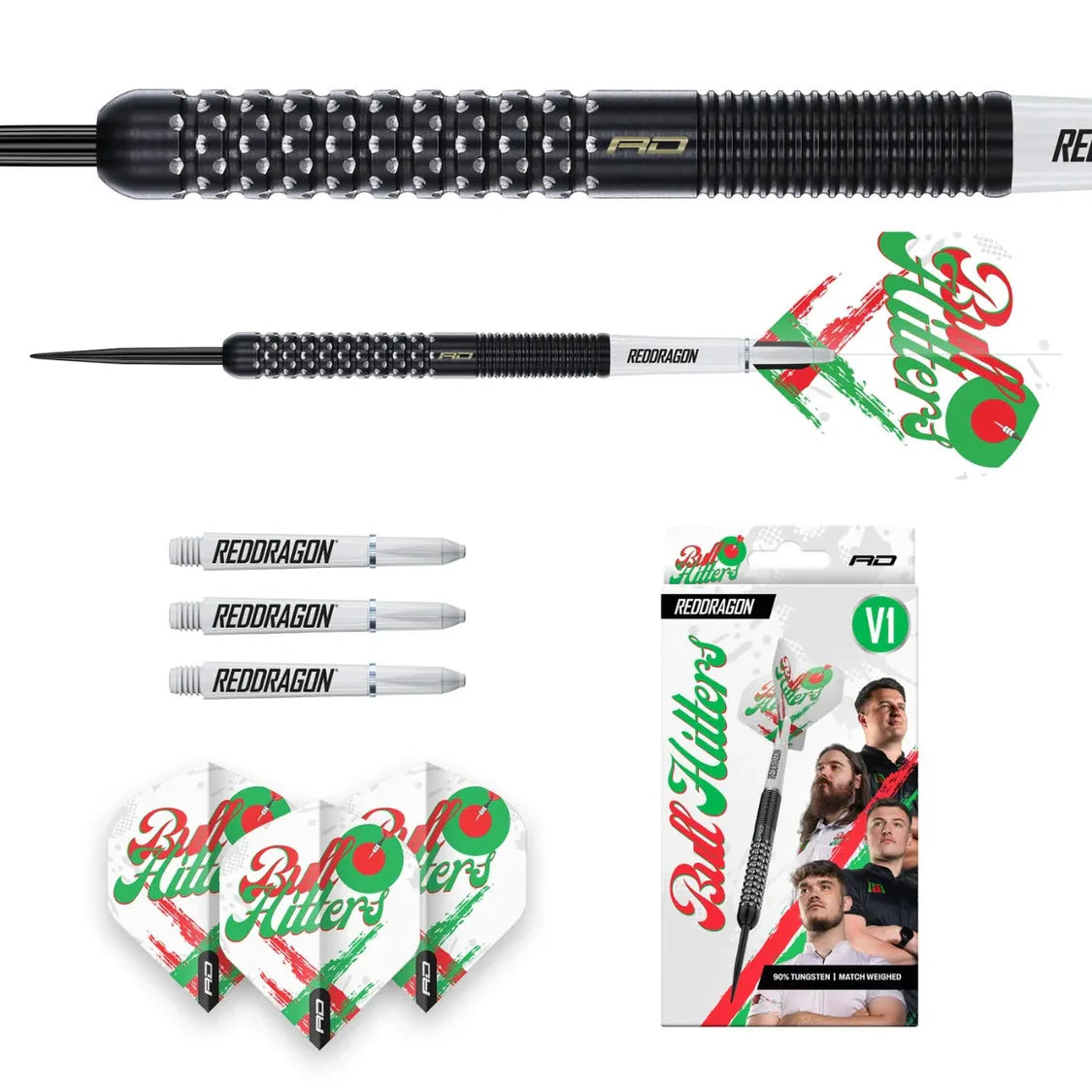 Red Dragon Bullhitters 90% Tungsten Steel Tip Dart Set