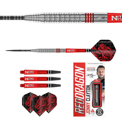 Red Dragon Jonny Clayton Original 2.0 90% Tungsten Steel Tip Dart Set