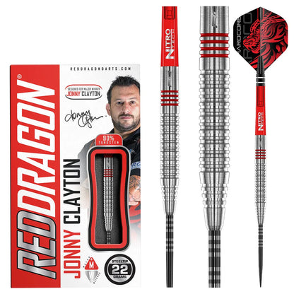 Red Dragon Jonny Clayton Original 2.0 90% Tungsten Steel Tip Dart Set