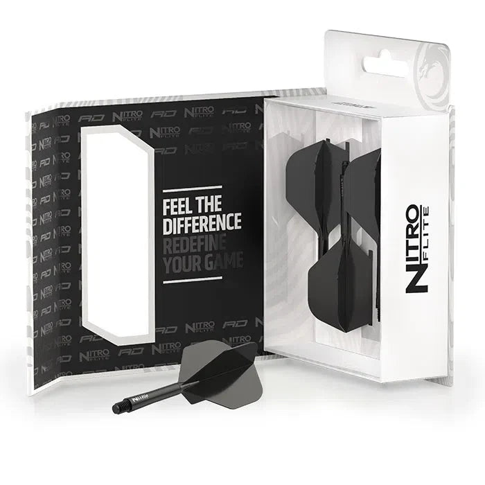 Red Dragon Nitro Flite Black Shaft and Black Flight