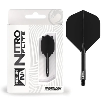 Red Dragon Nitro Flite Black Shaft and Black Flight