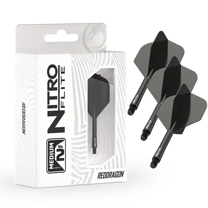 Red Dragon Nitro Flite Black Shaft and Black Flight