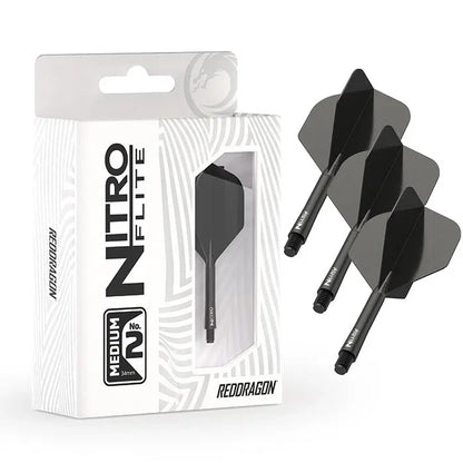 Red Dragon Nitro Flite Black Shaft and Black Flight