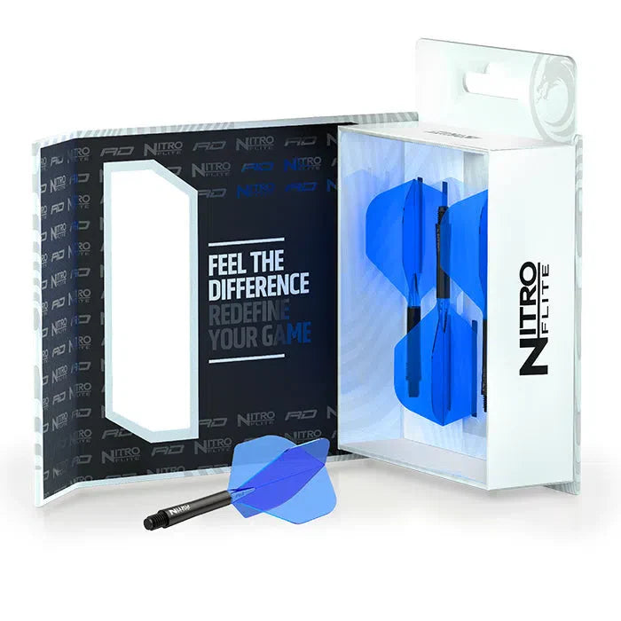 Red Dragon Nitro Flite Black Shaft and Blue Flight