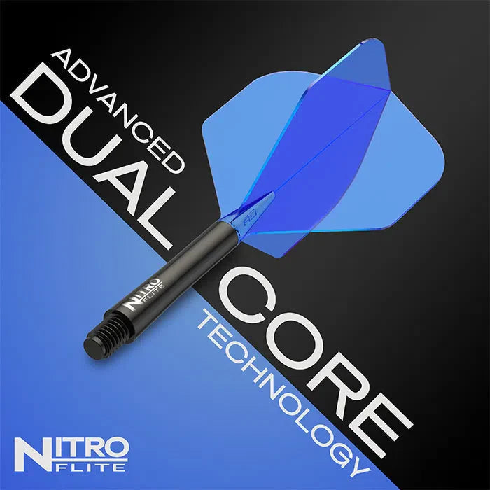 Red Dragon Nitro Flite Black Shaft and Blue Flight