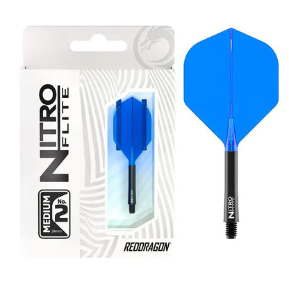 Red Dragon Nitro Flite Black Shaft and Blue Flight