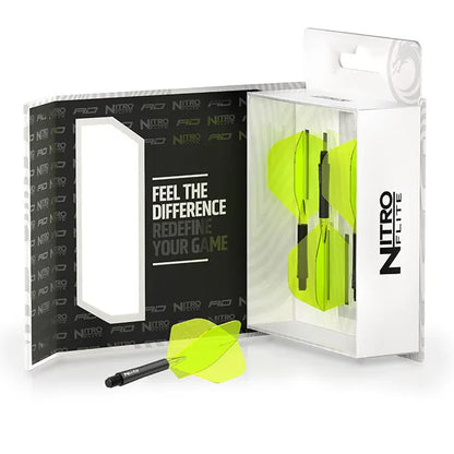 Red Dragon Nitro Flite Black Shaft and Yellow Flight