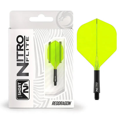 Red Dragon Nitro Flite Black Shaft and Yellow Flight