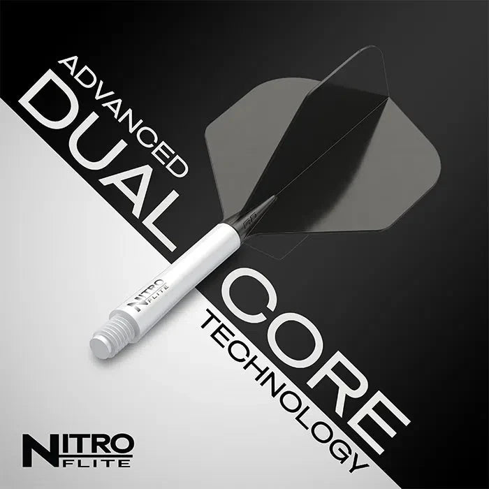 Red Dragon Nitro Flite White Shaft and Black Flight