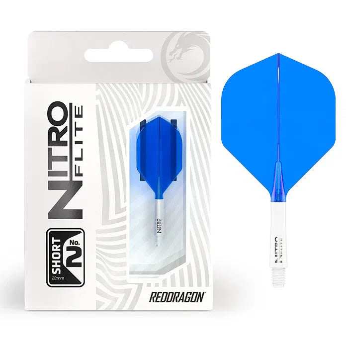 Red Dragon Nitro Flite White Shaft and Blue Flight