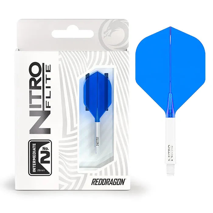 Red Dragon Nitro Flite White Shaft and Blue Flight
