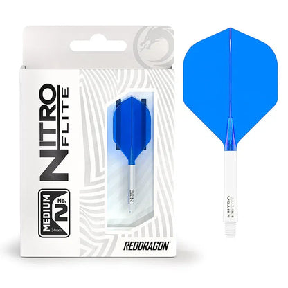 Red Dragon Nitro Flite White Shaft and Blue Flight