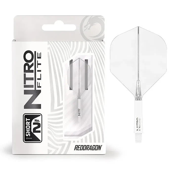 Red Dragon Nitro Flite White Shaft and Clear Flight