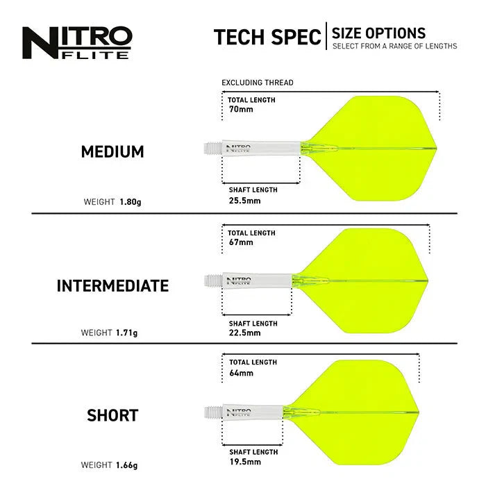 Red Dragon Nitro Flite White Shaft and Yellow Flight