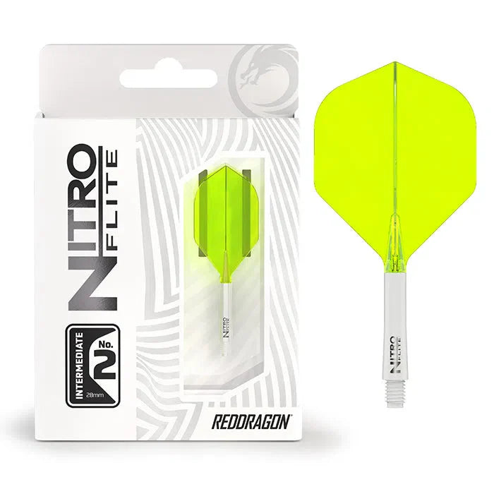 Red Dragon Nitro Flite White Shaft and Yellow Flight