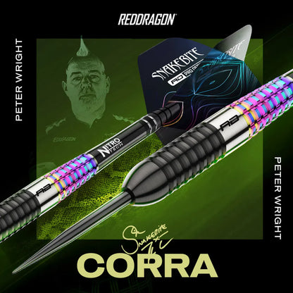 Red Dragon Peter Wright Corra 90% Tungsten Steel Tip Dart Set