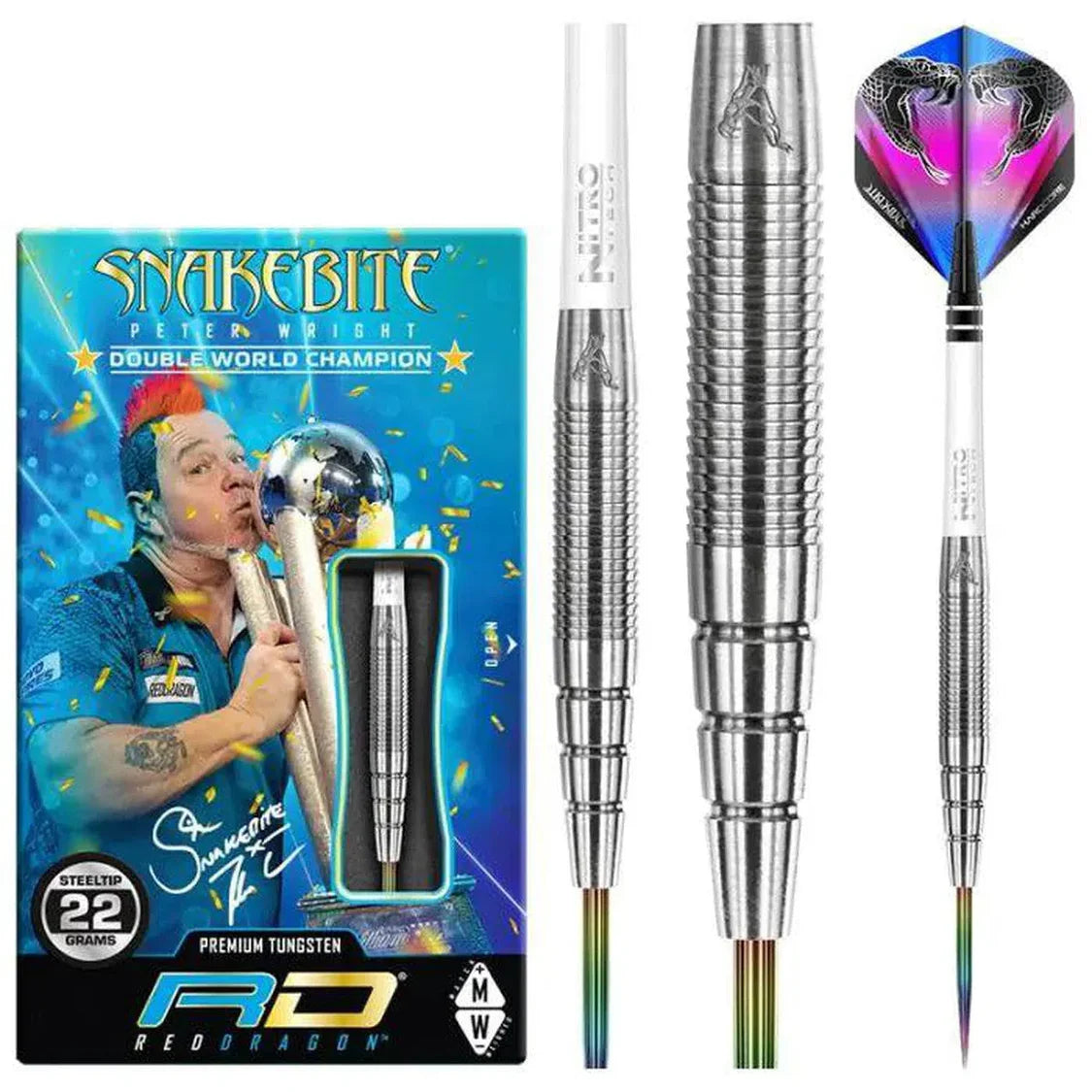 Red Dragon Peter Wright PL15 90% Tungsten Steel Tip Dart Set