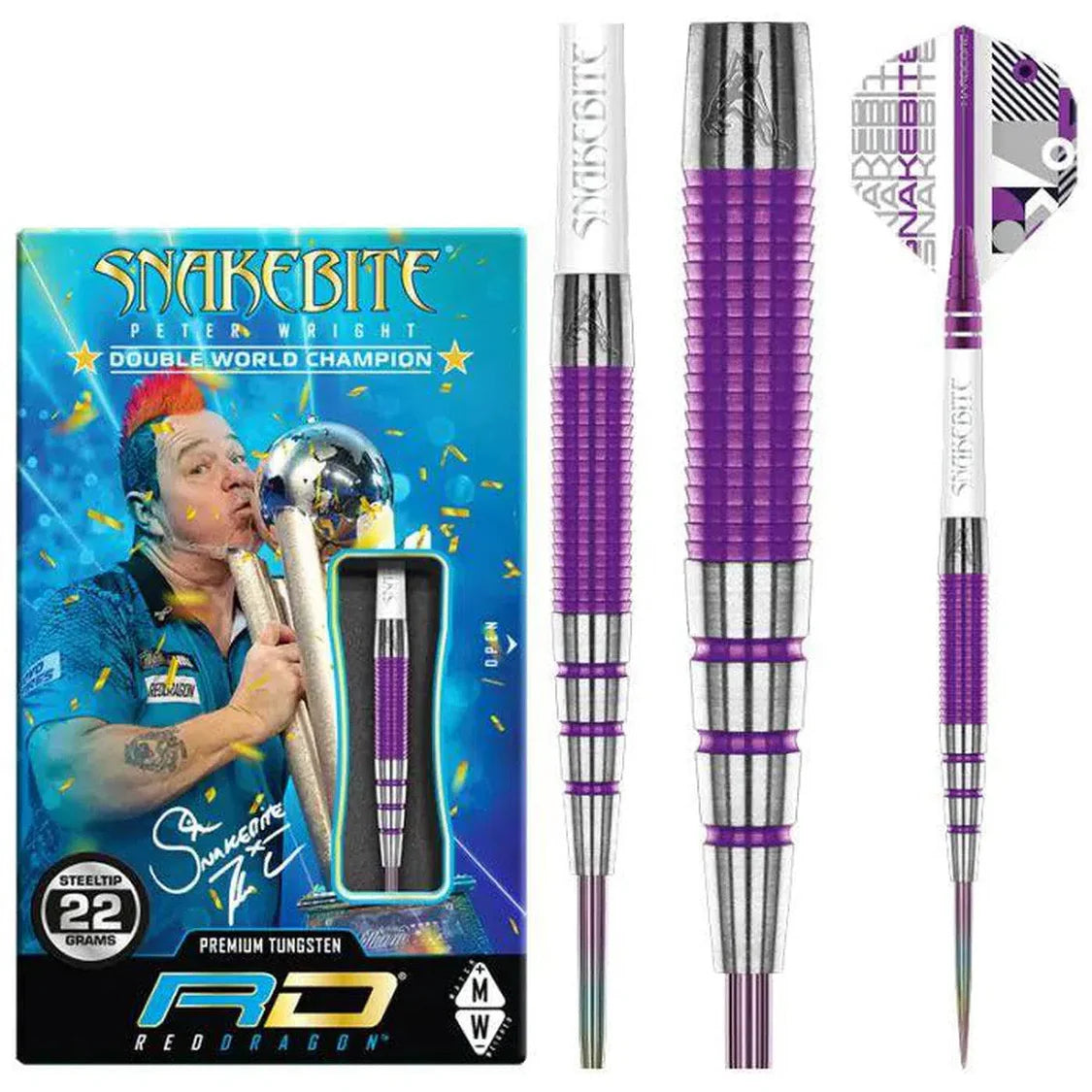 Red Dragon Peter Wright PL15 Medusa 90% Tungsten Steel Tip Dart Set