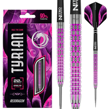 Red Dragon Tyrian 90% Tungsten Steel Tip Dart Set