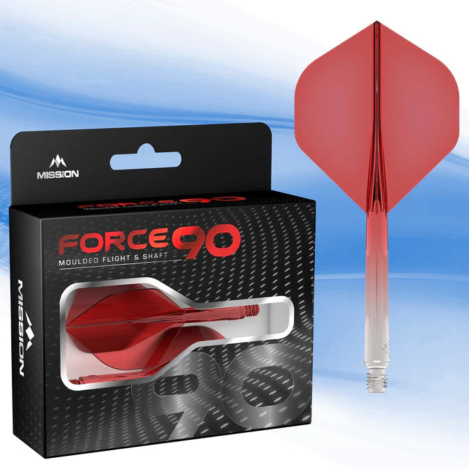 Mission Force 90 Gradient Transparent Red No2 Moulded Flight & Shaft System