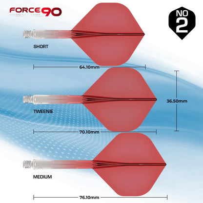 Mission Force 90 Gradient Transparent Red No2 Moulded Flight & Shaft System