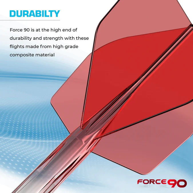 Mission Force 90 Gradient Transparent Red No2 Moulded Flight & Shaft System
