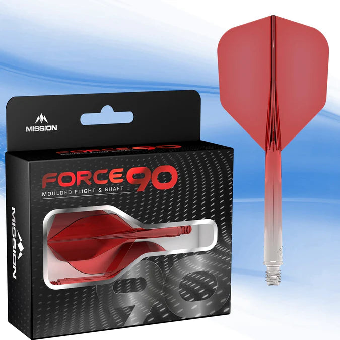Mission Force 90 Gradient Transparent Red No6 Moulded Flight & Shaft System
