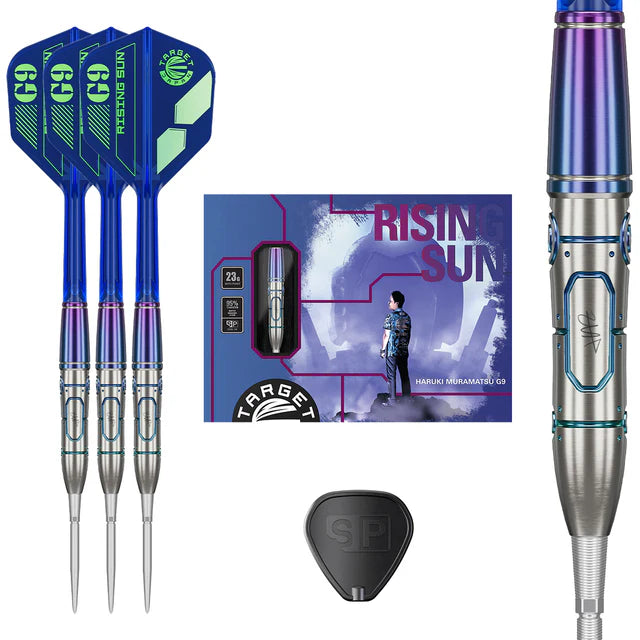 Target Japan Haruki Muramatsu Rising Sun Gen 9 Smooth 90% Tungsten Swiss Point Steel Tip Dart Set