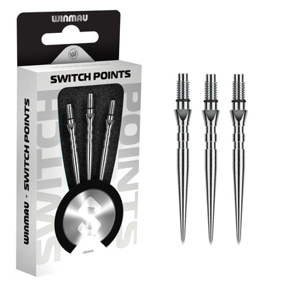 Winmau Groove Silver Effect Switch Point