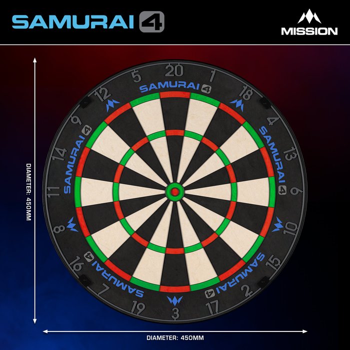 Mission Samurai 4 Graphite Edition Dartboard