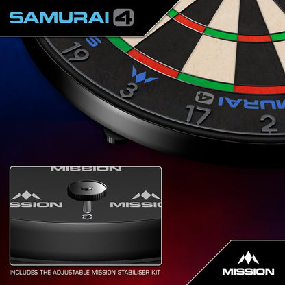 Mission Samurai 4 Graphite Edition Dartboard