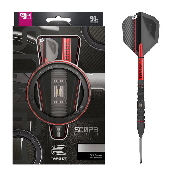 Target Scope 02 90% Tungsten Swiss Point Steel Tip Dart Set
