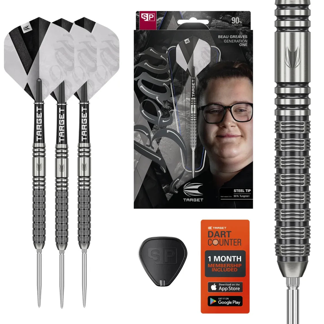 Target Beau Greaves G1 90% Tungsten Steel Tip Dart Set