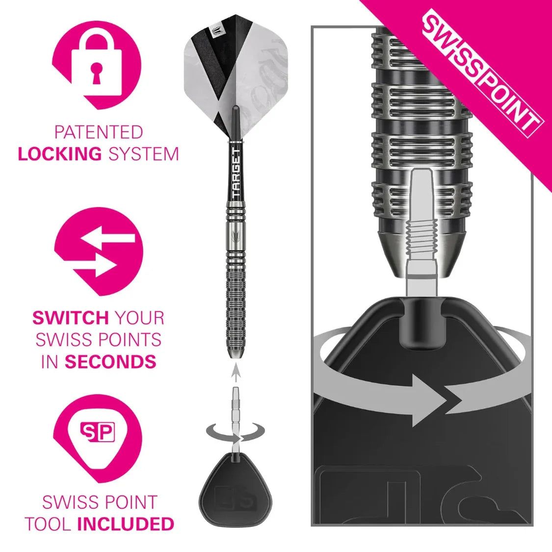 Target Beau Greaves G1 90% Tungsten Steel Tip Dart Set