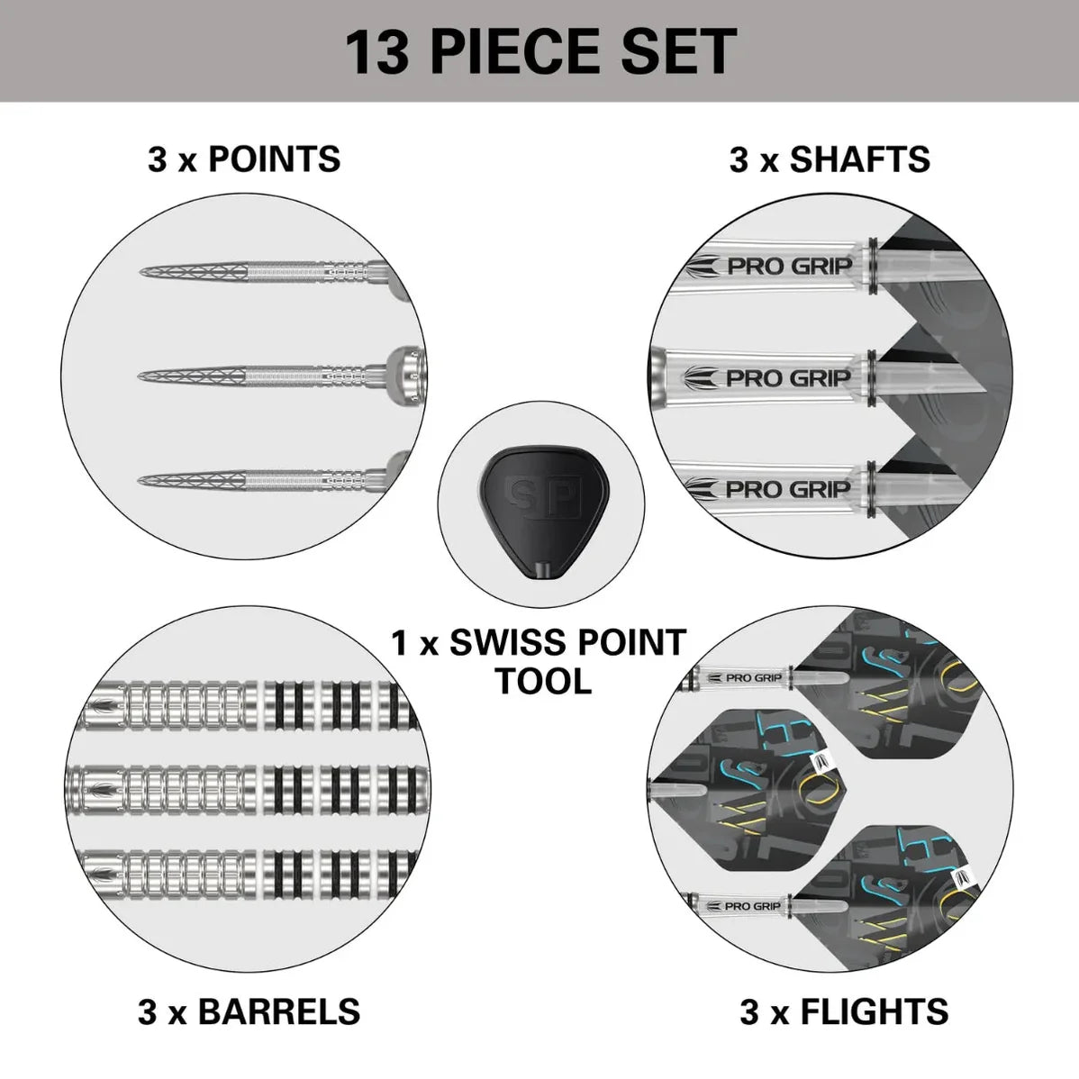 Target Chris Dobey G1 90% Tungsten Swiss Point Steel Tip Dart Set