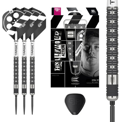 Target Chris Dobey Hollywood Action 90% Tungsten Swiss Point Steel Tip Dart Set
